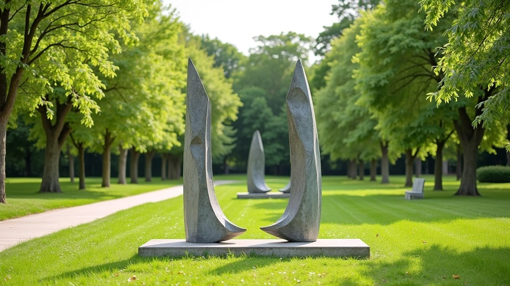 Europos Parkas sculpture installation in natural landscape